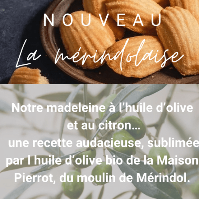 La mérindolaise – madeleine au citron et à l’huile d’olive bio